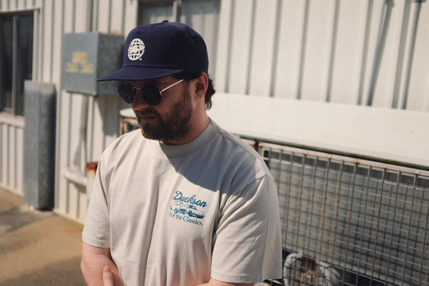 Heritage 5 Panel Cap | Midnight Blue & Ivory