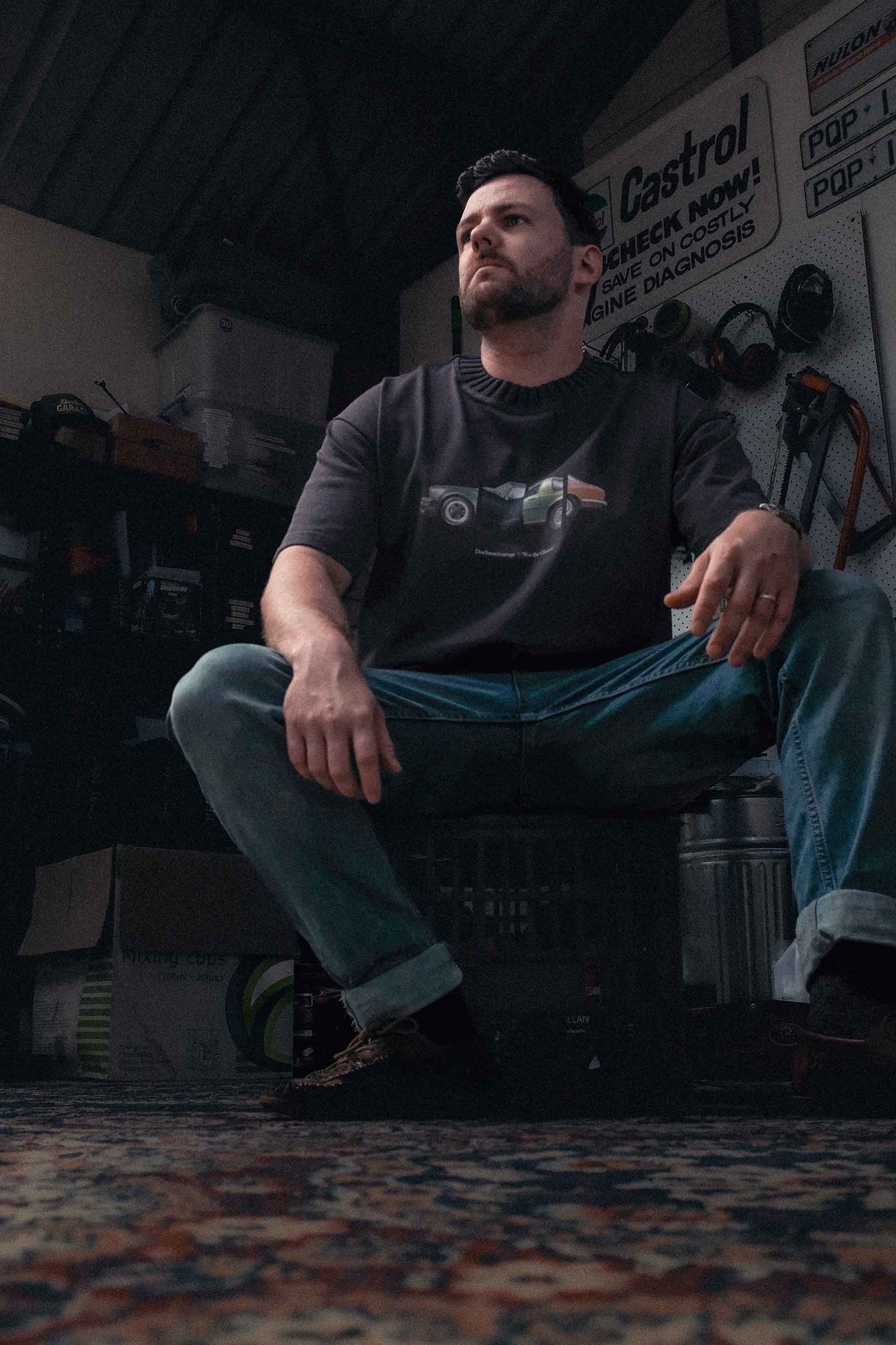 Quarter Panel Tee | Slate Grey