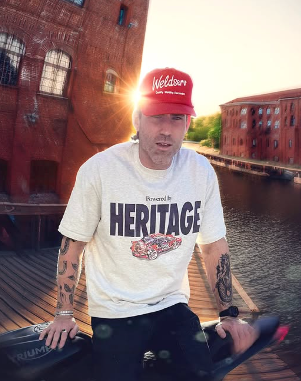 Powered by Heritage Tee | Heather Grey