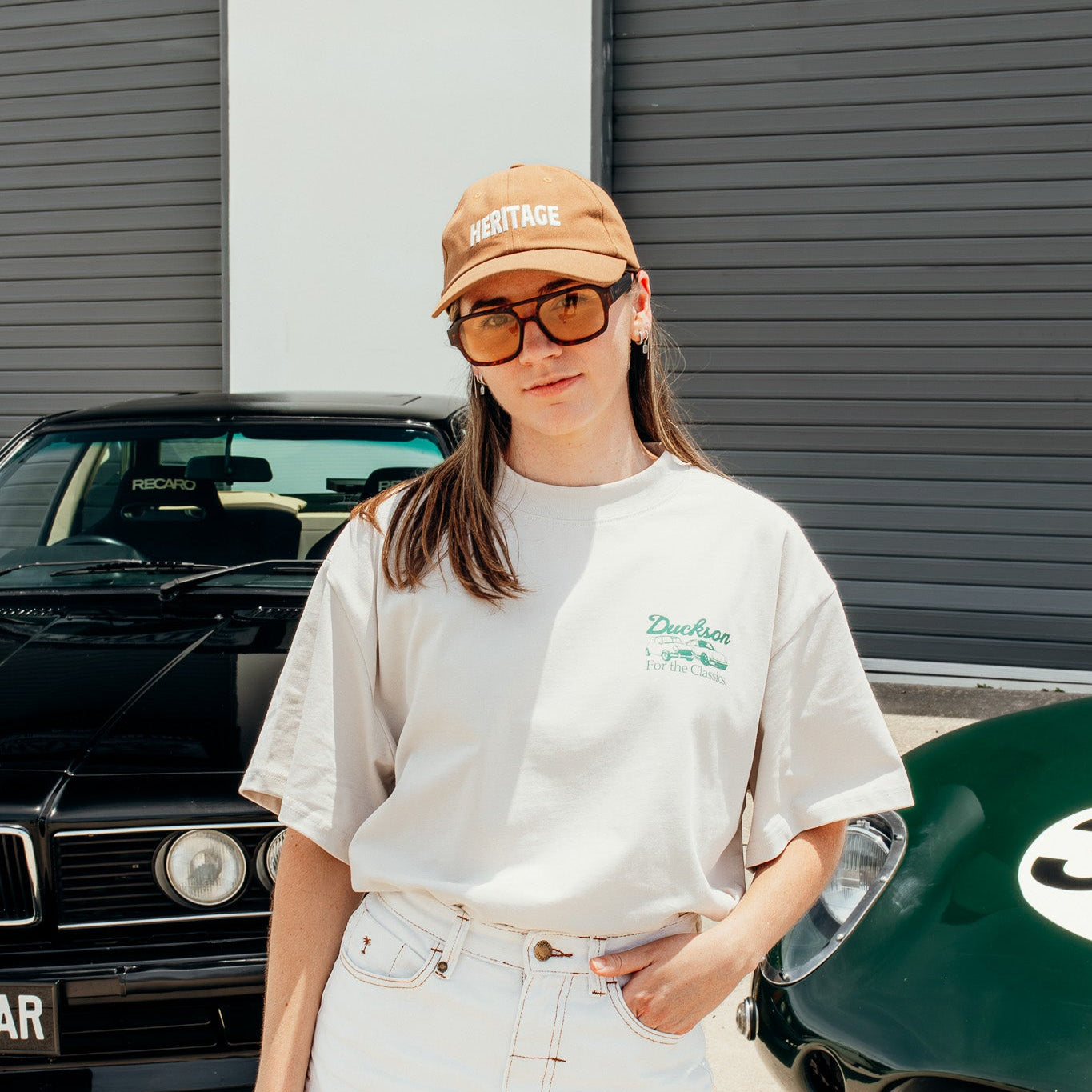 Workshop Heavy Tee | Ivory & Almond Green