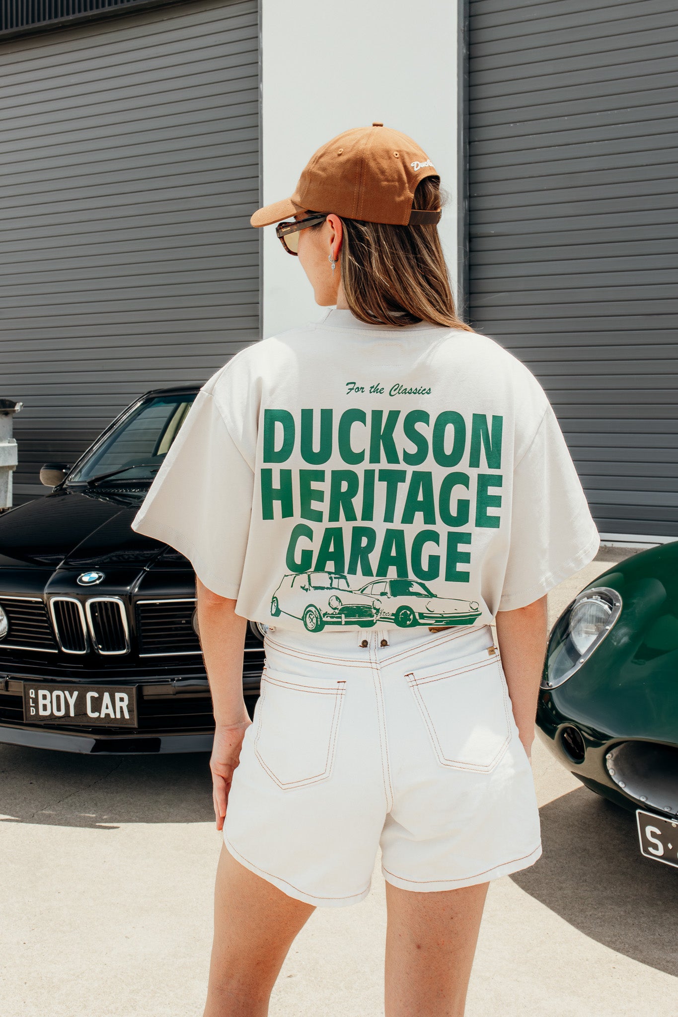 Workshop Heavy Tee | Ivory & Almond Green