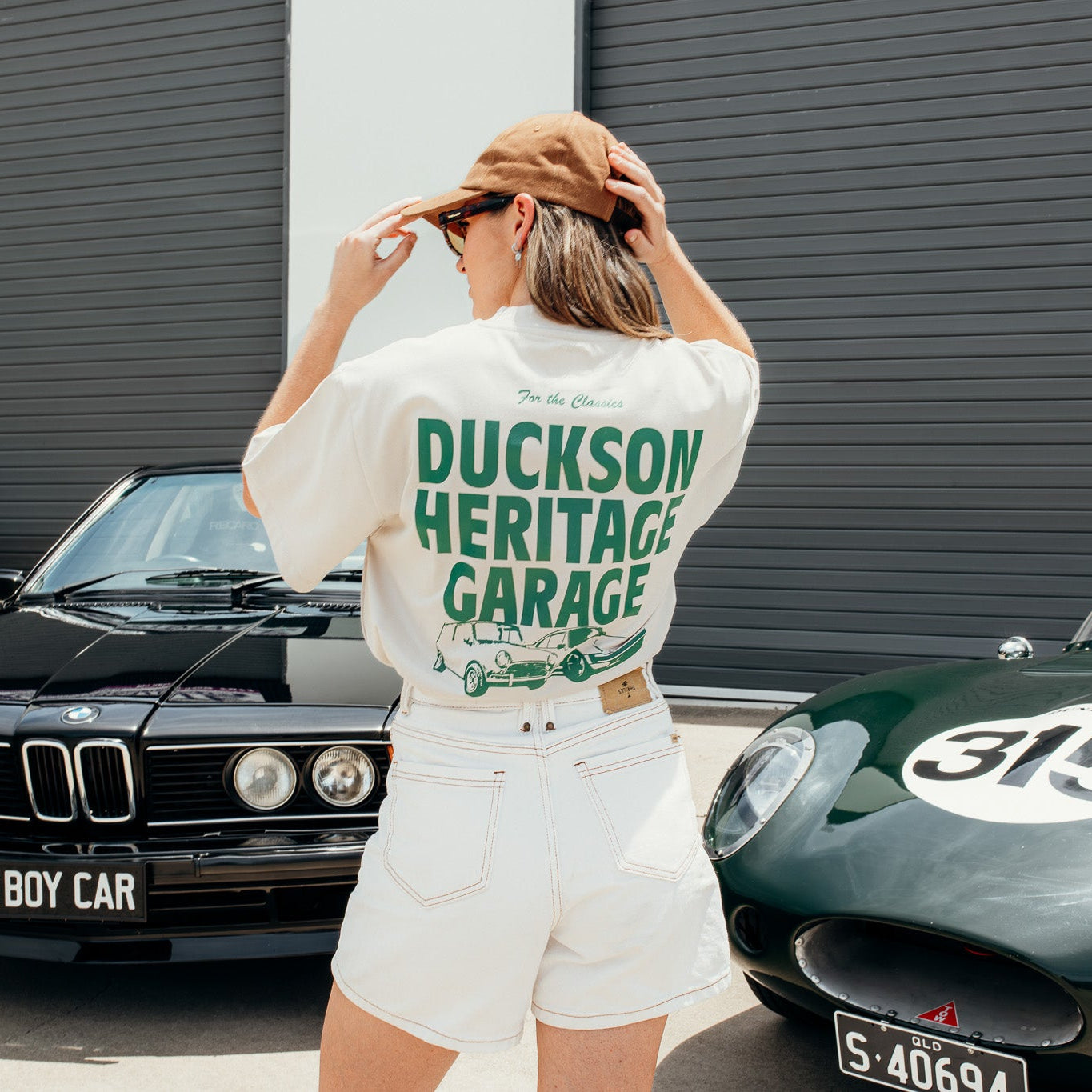 Workshop Heavy Tee | Ivory & Almond Green