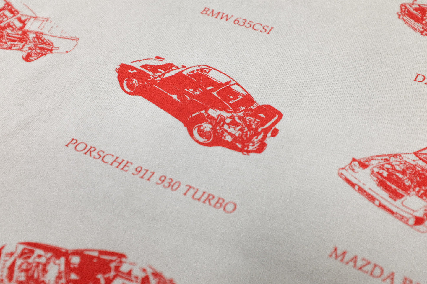 Owner's Manual Tee | Ivory & Sunrise Red