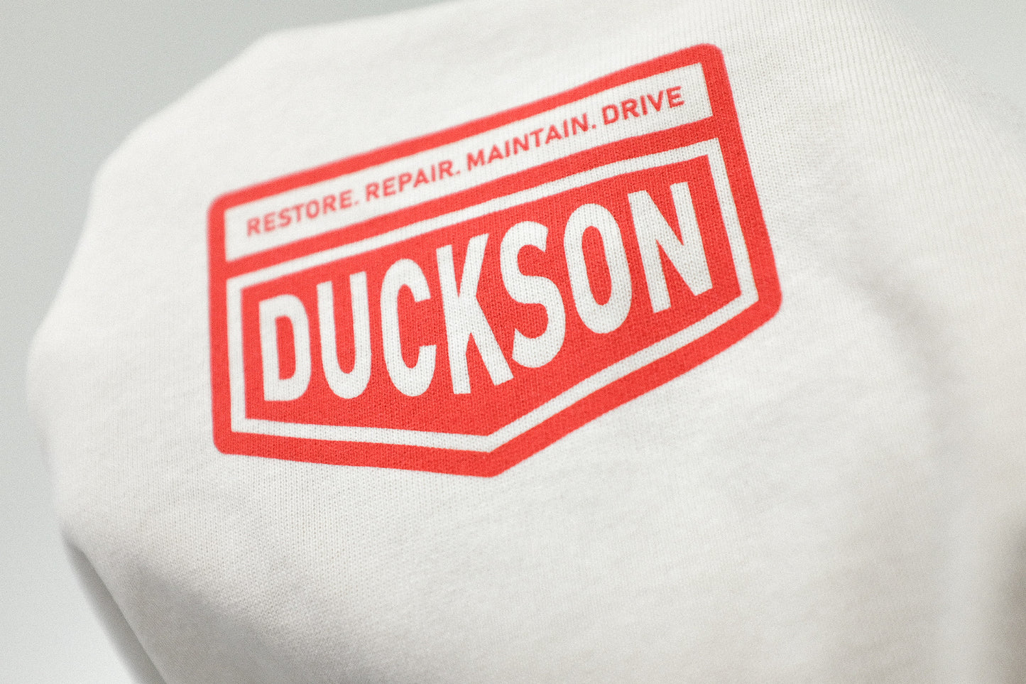 Owner's Manual Tee | Ivory & Sunrise Red
