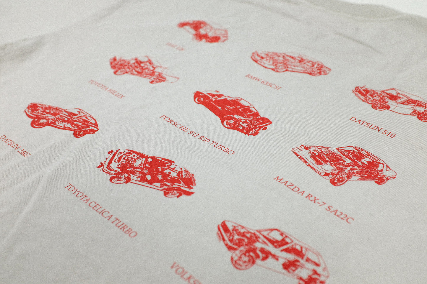 Owner's Manual Tee | Ivory & Sunrise Red