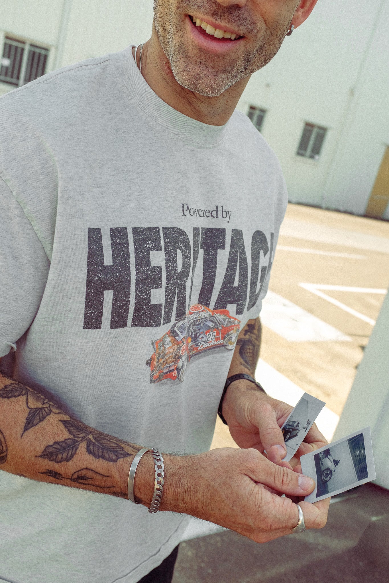 Powered by Heritage Tee | Heather Grey