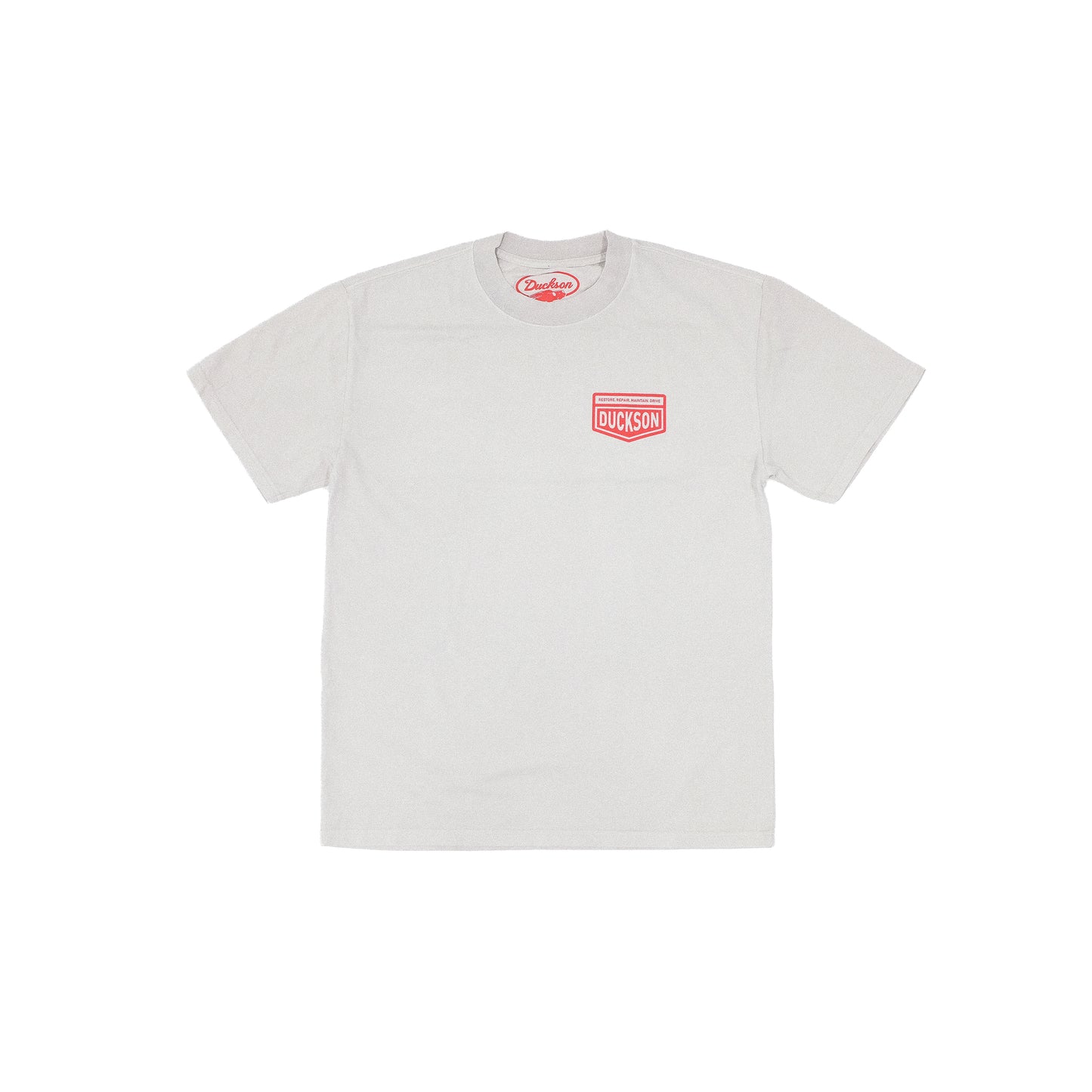 Owner's Manual Tee | Ivory & Sunrise Red