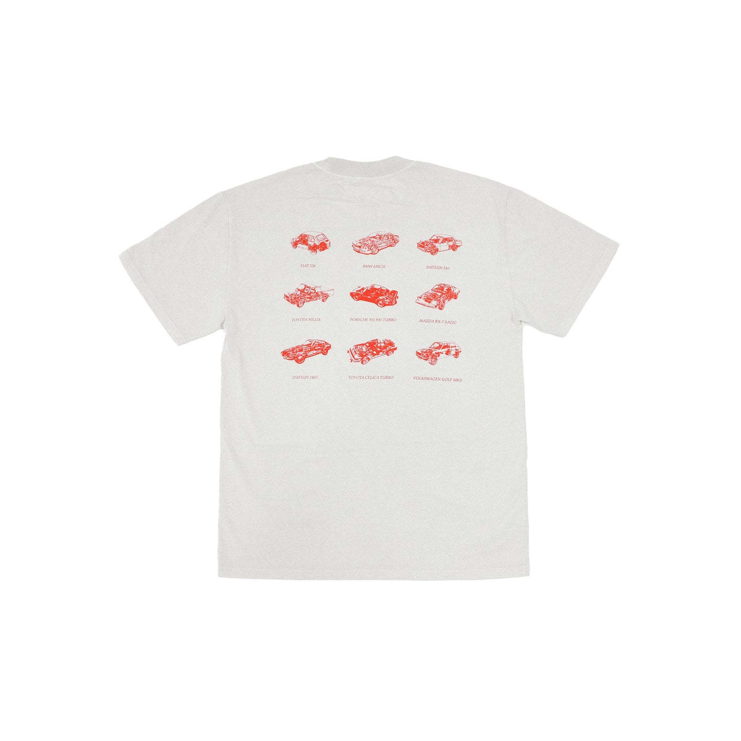 Owner's Manual Tee | Ivory & Sunrise Red