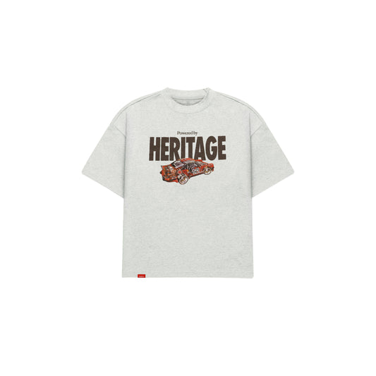 Powered by Heritage Tee | Heather Grey