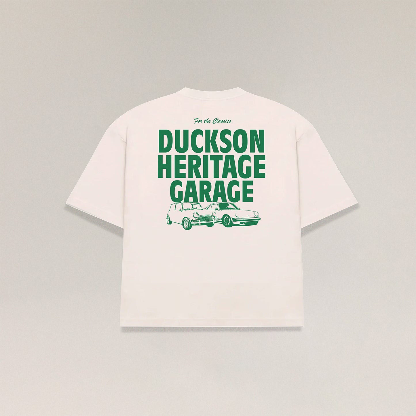 Workshop Heavy Tee | Ivory & Almond Green