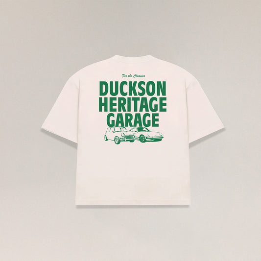 Workshop Heavy Tee | Ivory & Almond Green